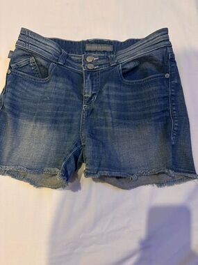 Rock & Republic Distressed Blue Denim Cutoff Shorts Size 8